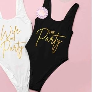 🌻 The Party black bachelorette bathing suit size medium